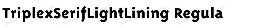 TriplexSerifLightLining Regular字体转换